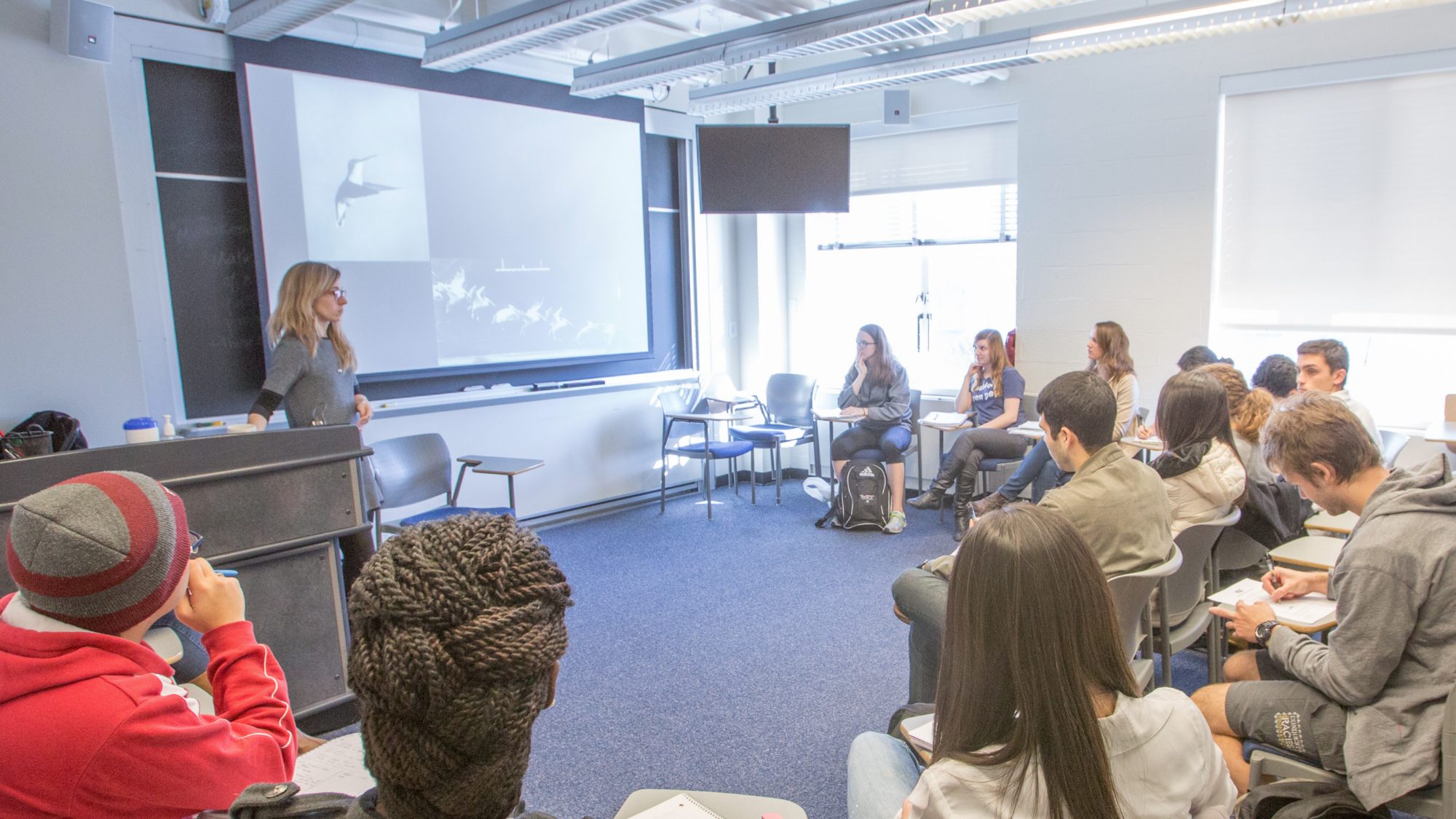 Prof. Catherine Clark leads class