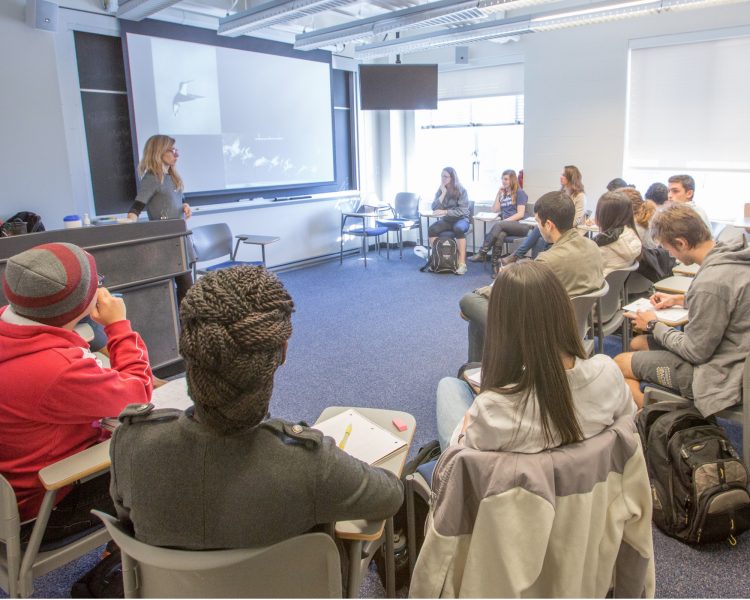 Prof. Catherine Clark leads class